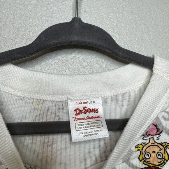 Hanna Andersson Grinch Boys Girls Grinch Mix It Up Pajamas Long Johns 8 Yr - Picture 3 of 6